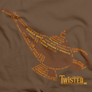 StarKid Twisted Lamp Lyrics Tee Brown art preview
