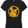 Girly Black StarKid Twisted Mockingjay Logo Tee T-shirt