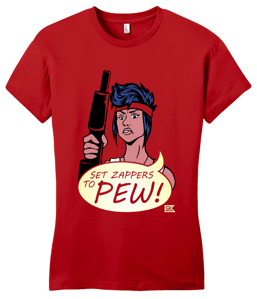 Girly Red StarKid Set Zappers to Pew  T-shirt