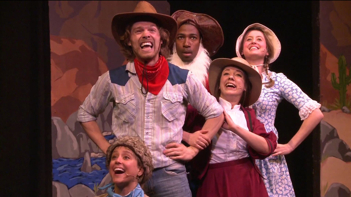 The original StarKid cast of The Trail to Oregon, a musical about the Oregon Trail.
