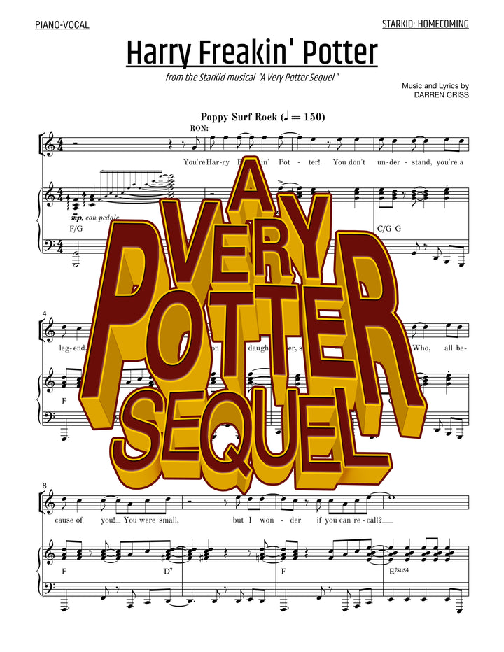A Very Potter Sequel - Sheet Music - Harry Freakin' Potter