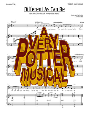 A Very Potter Musical - Sheet Music - Different As Can Be