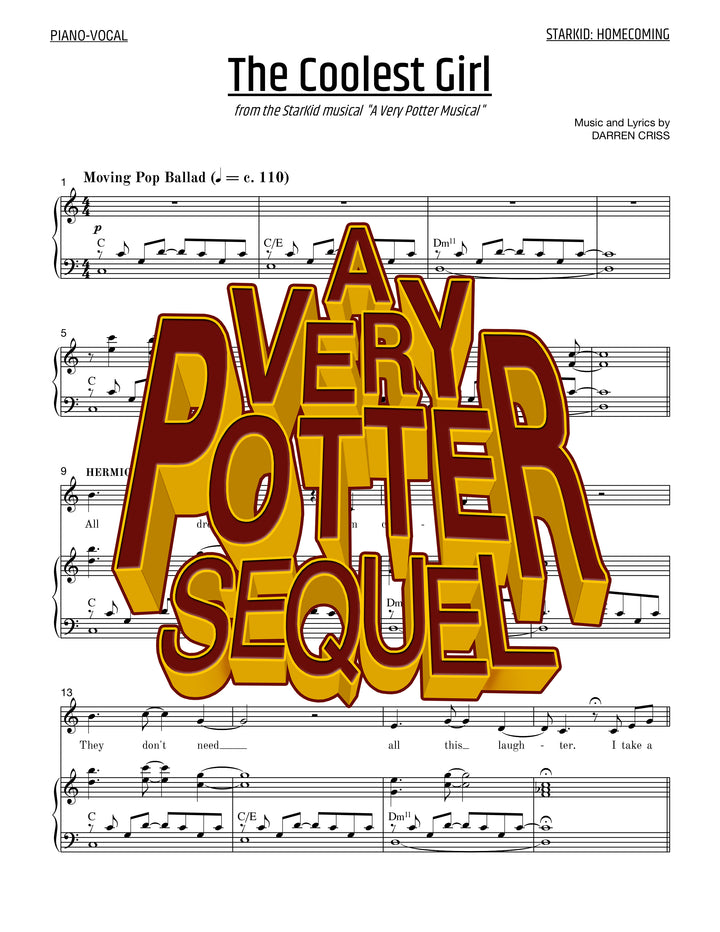 A Very Potter Sequel - Sheet Music - The Coolest Girl