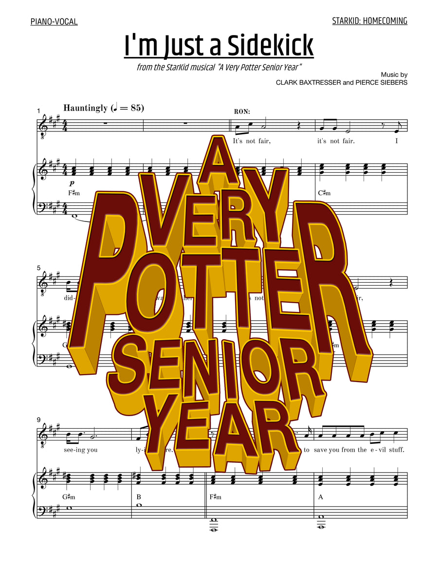 A Very Potter Senior Year - Sheet Music - I'm Just a Sidekick