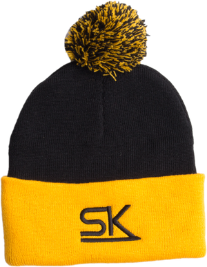StarKid – Navy and Gold Winter Pom Hat