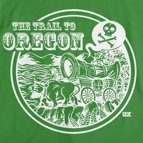 StarKid Trail to Oregon Happy Trails T-shirt Green art preview