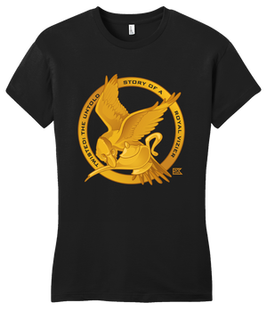 Girly Black StarKid Twisted Mockingjay Logo Tee T-shirt