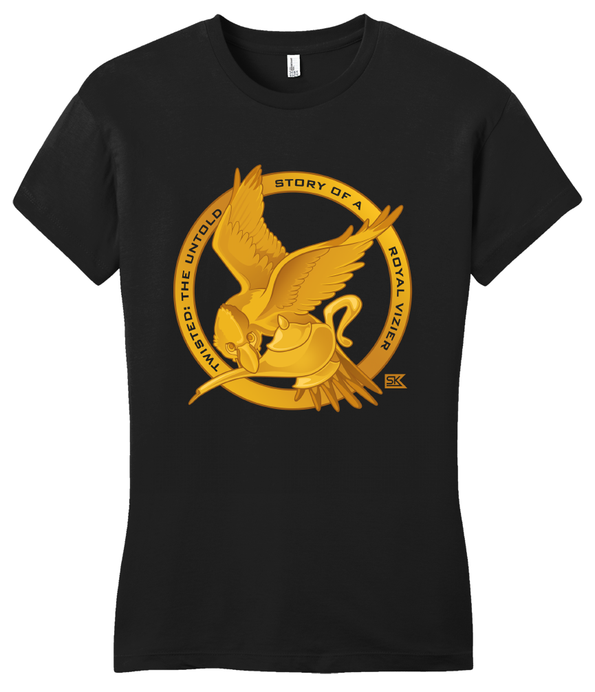 Girly Black StarKid Twisted Mockingjay Logo Tee T-shirt