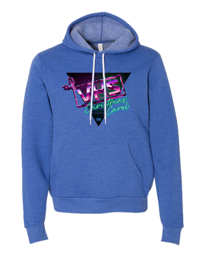 VHS Christmas Carol - Chrome and Neon Pullover Hoodie